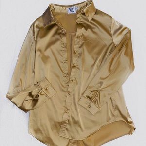 Princess Polly gold button down